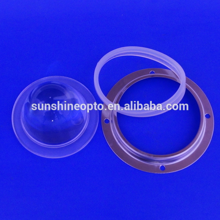 45 Degree Optical LED Lens With 78mm Diameter