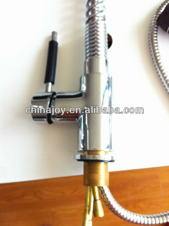 brass kitchen spring faucet-shower head pull out