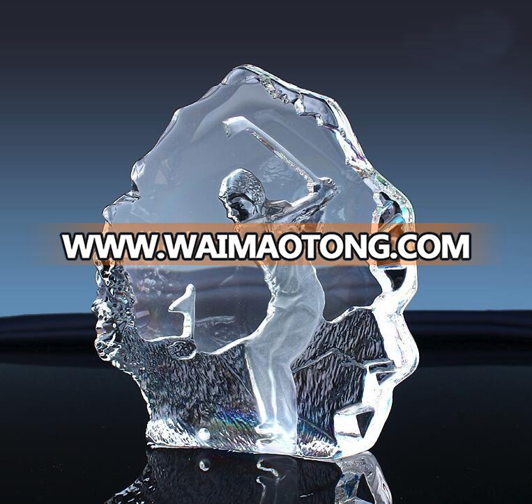 Hot Sale Iceberg Golf Sports Awards Crystal Souvenir