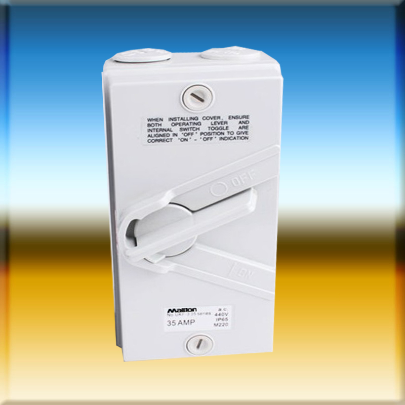 1P 63A UKW Series Weatherproof Enclosed Isolator Switch