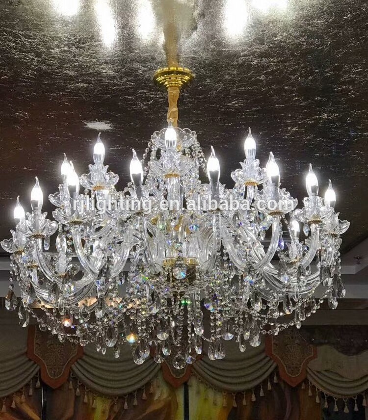 Wholesale Luxury glass arms cristal lighting pendant light hote lamp wedding decoration lights crystal chandelier