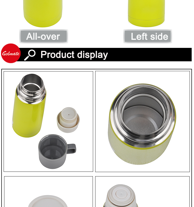 custom color double wall glass linner thermos water vacuum flask