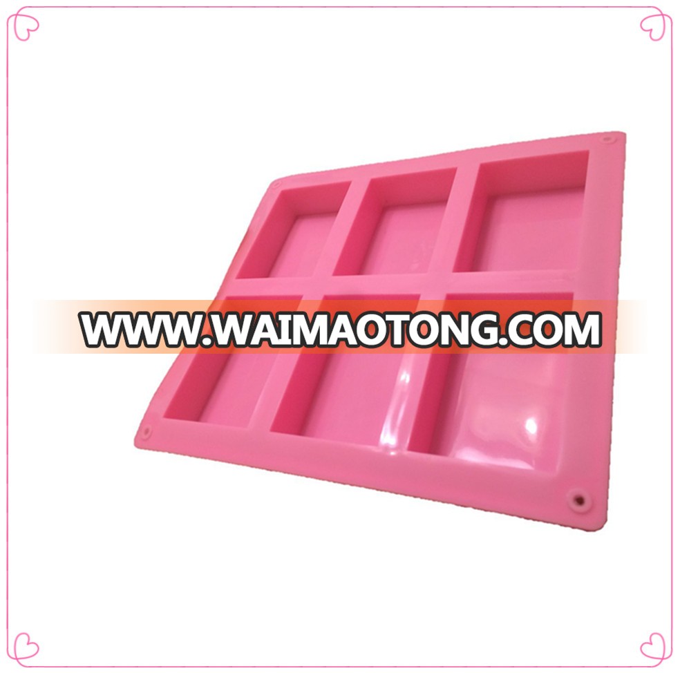 Handmade soap mold, silicone mold for soap,  6 holes silicone soap moulds