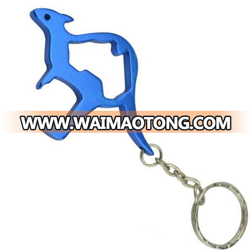 HXY Professionally Custom Different Styles Animal Shape Kangaroo Bottle Opener Keychain For Gifts