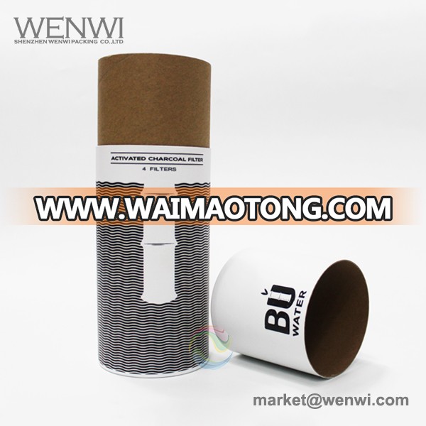 Custom Cosmetic Round Tea Cans Kraft Paper Tube Packaging With Lid