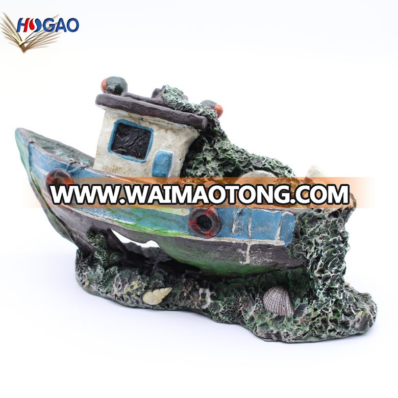 2019 new arrival poly resin Home decoration resin shabby sailing model