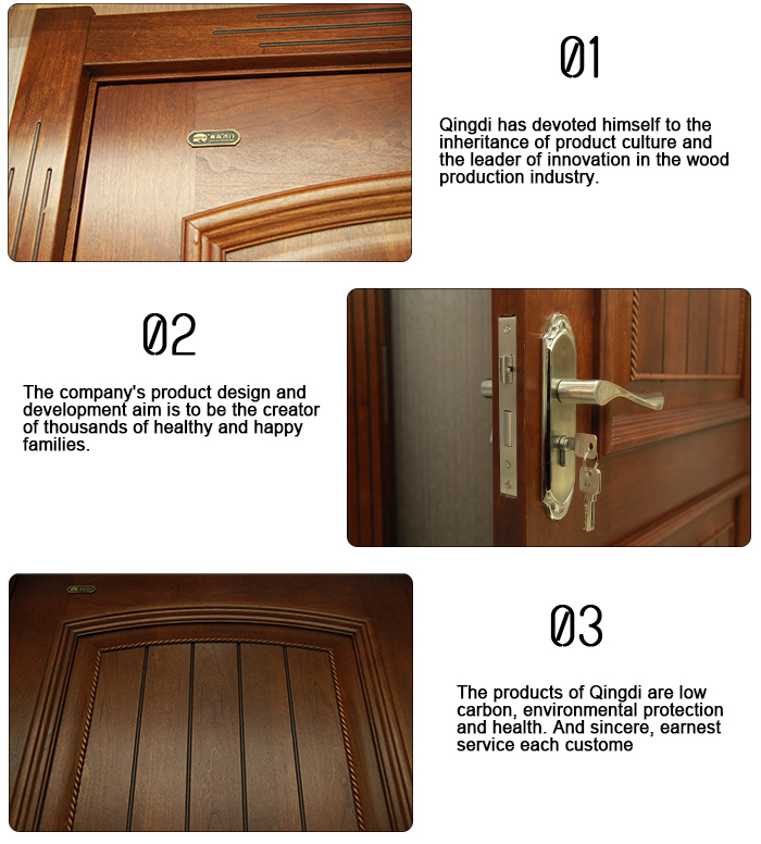 Luxury villa entrance modern timper solid wooden composite main door