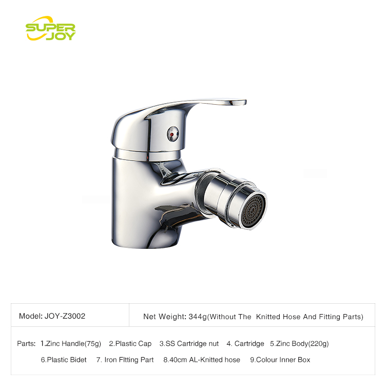 China taizhou cheap single handle zinc bathroom bidet faucet