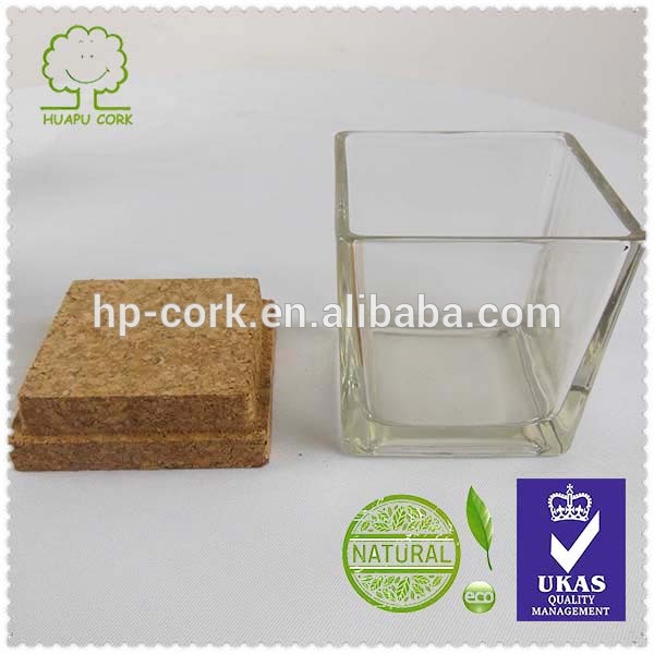 shaped cork lid for glass cup