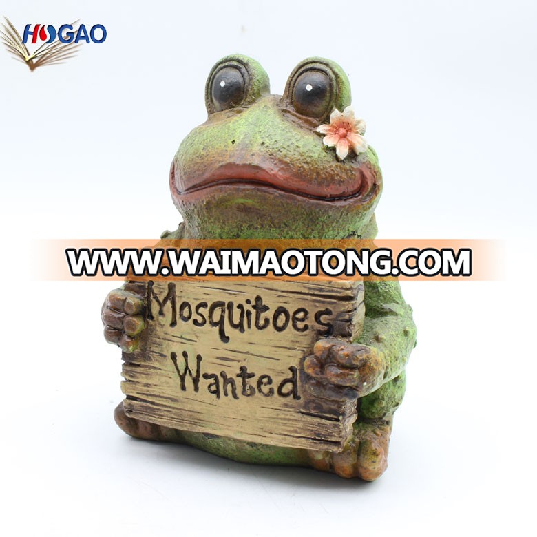 2019 Hot Sale Handcrafted Polyresin Outdoor Garden Frog Statue