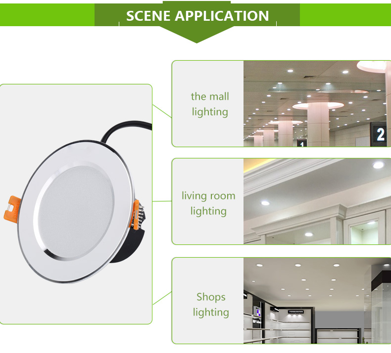 9W CRI>80 recessed smd 2835 energy-saving led down light