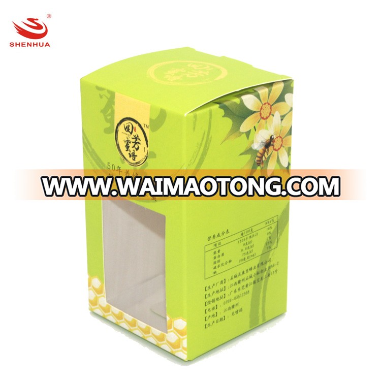 High Quality Green 350g Ivory Board Honey Packing Box With Lid