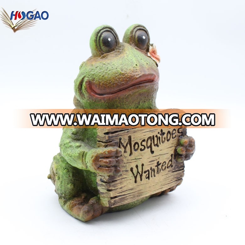 2019 Hot Sale Handcrafted Polyresin Outdoor Garden Frog Statue