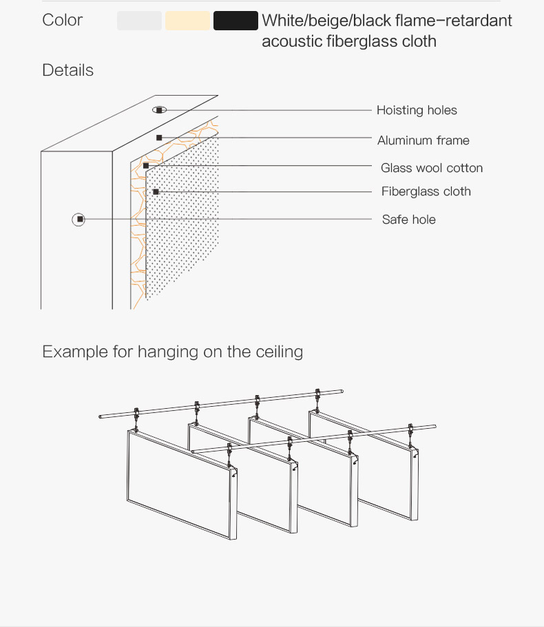 High-Quality Sound Absorbing Ceiling Panel In Guangzhou for Stadium And Multi-Functional Halls