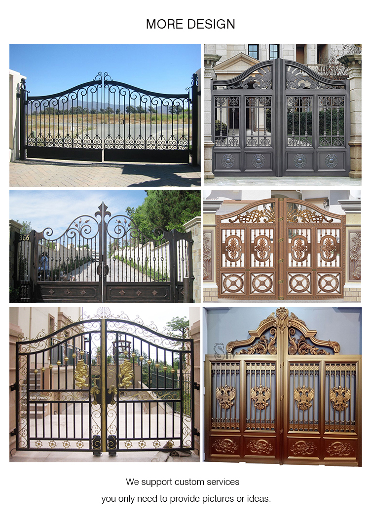 Classic western arch iron main gate designs for sale NTBM-076A