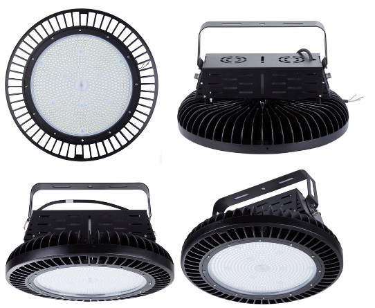 In Stock DLC CE Listed ufo led hig light Dimmable 100W 150W 200W 300W highbay 400W 500W IP65 Industrial UFO LED High Bay Light