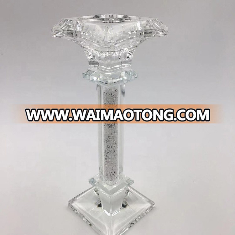 2018 new desgin hot candle holder crystal candlestick