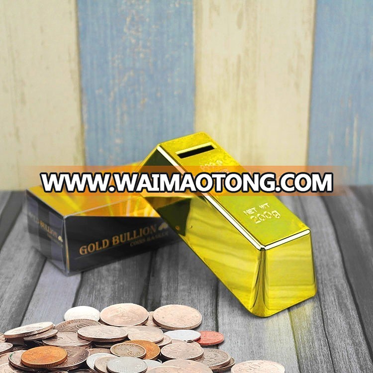 Low MOQ Factory Direct Promotional item Gold Bullion Saving Money Box