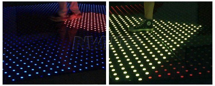 8x8 pixel high quality portable hd video dmx new led dance floor