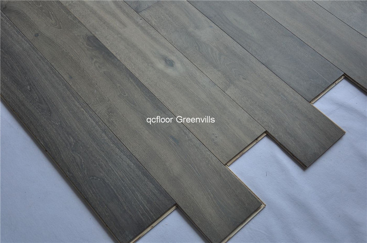 European oak engineered wood flooring grey color big plank