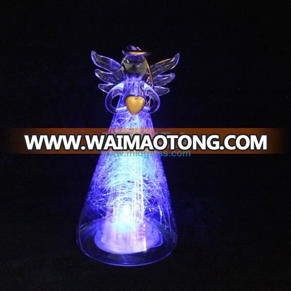 Wholesale Light Up Glass Angel Ornament