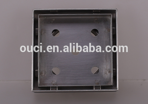 Bathroom Stainless Steel Square Tile Insert Shower, Floor Drain Trap