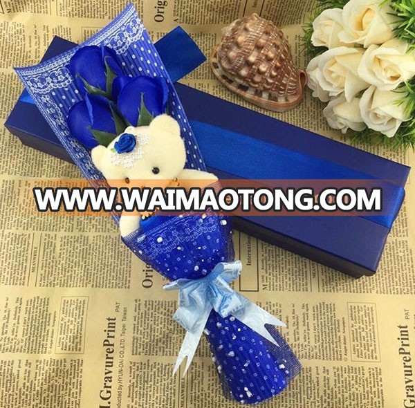 Wholesale christmas gifts artificial packing rose flowers