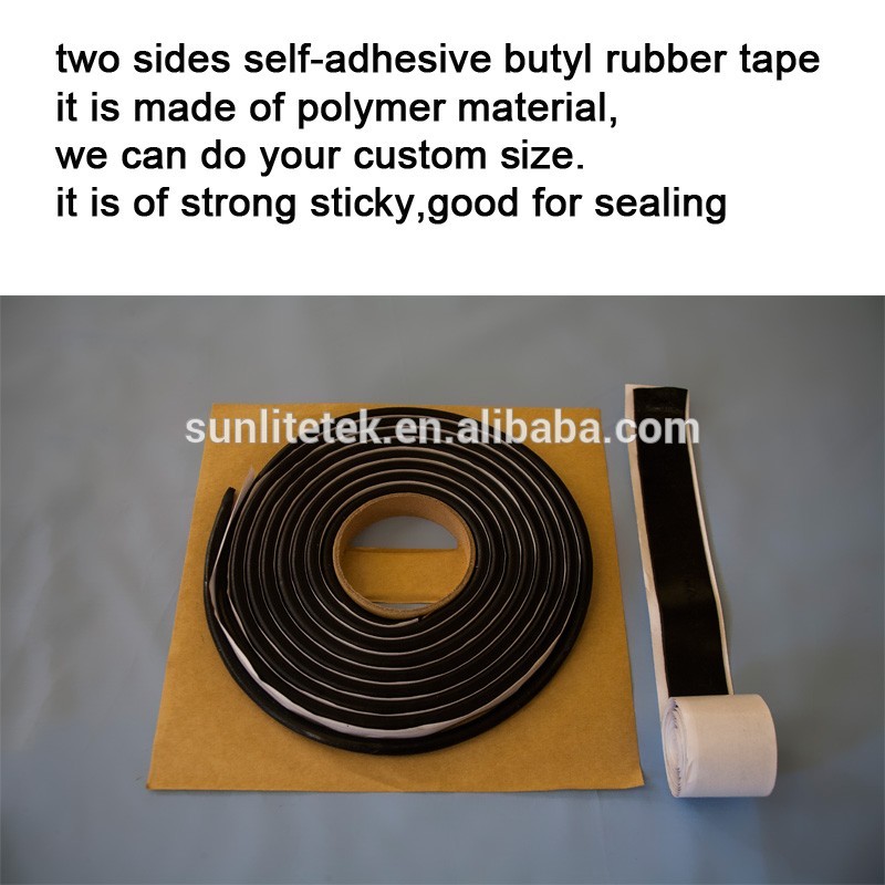 Two sides self adhesive butyl rubber tape for sealing