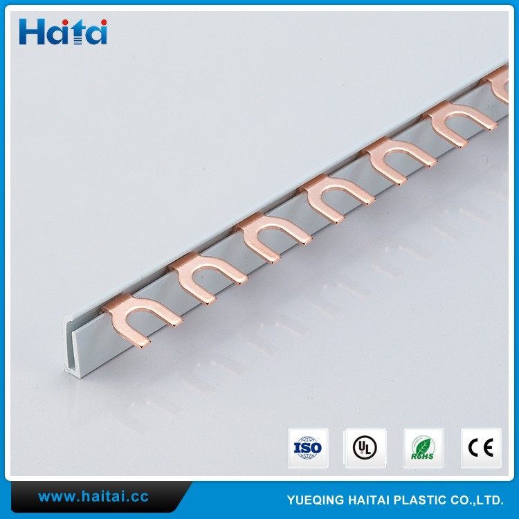 Haitai China Supplier Brand Fork Type 1P MCB Copper Insulated Busbar