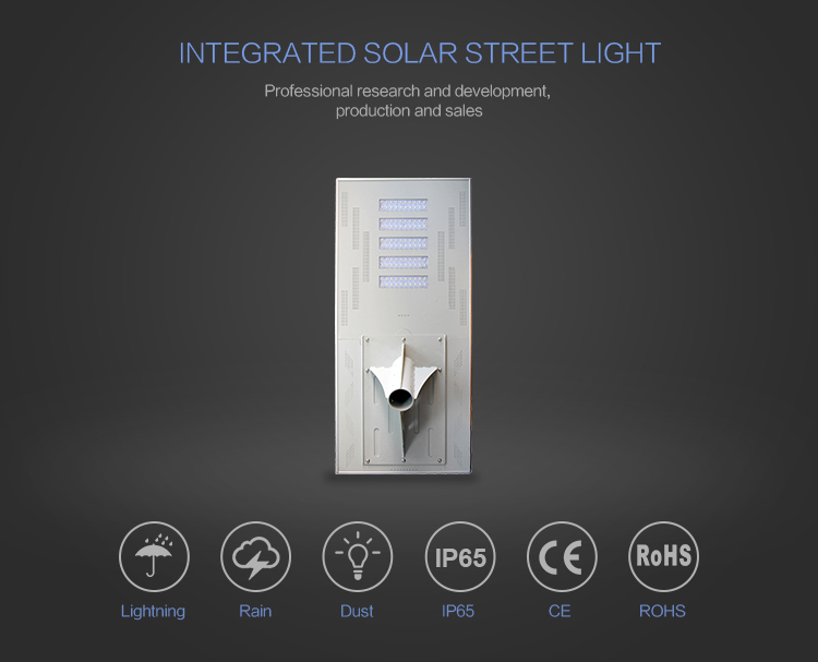 Hot Sell all in one solar street light 100w for wholesale