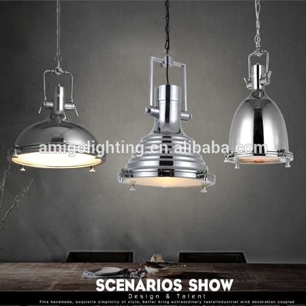 loft vintage Industrial hanging pendant light YP815 YP817 YP818 in chrome