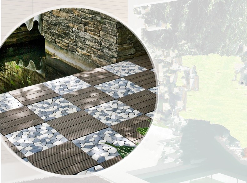 wpc outdoor waterproof interlock DIY tile