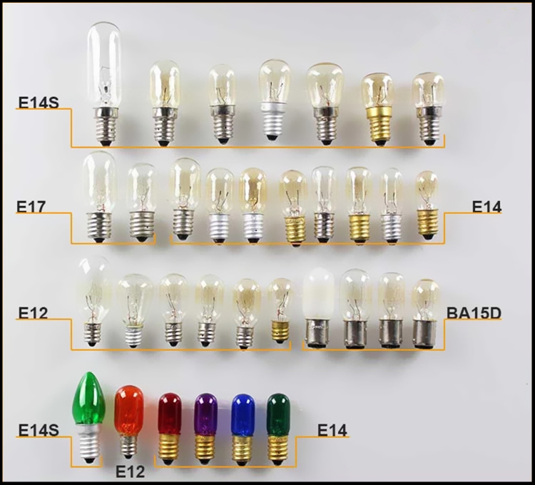 T22 indicator oven light bulb 15w e14 240v 300 degree heat resistant lamp microwave oven bulb