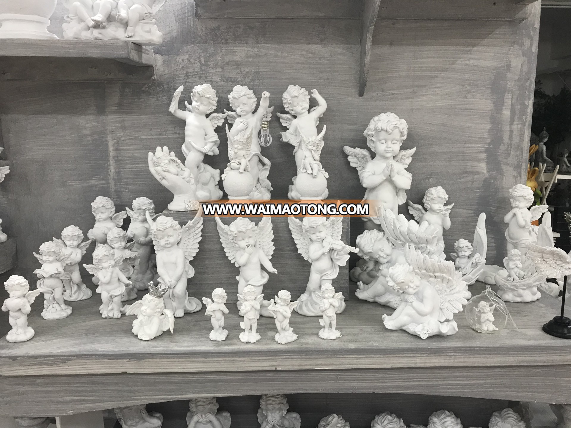 Souvenir small angel figurines candle holder