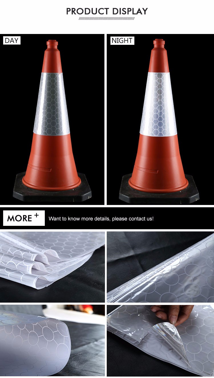 Road Safety Warning PVC Reflective Cone Sleeve