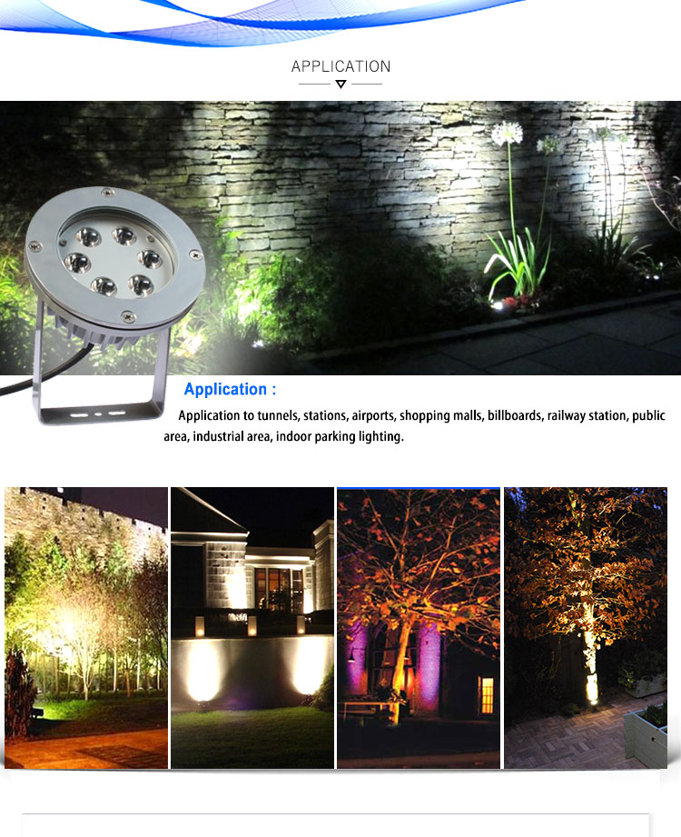 New Product 9W Aluminum 12V Landscape Spot Light For Shopping Malls