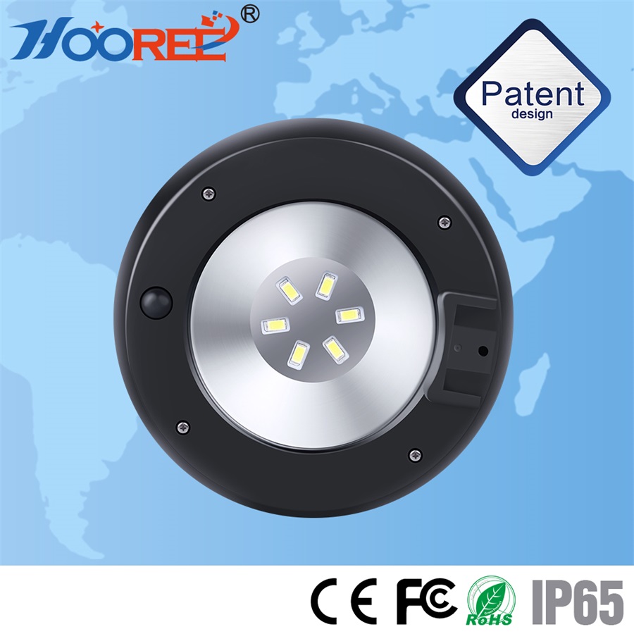 Hooree SL-530 Round Waterproof 160-degree irradiation wall-mounted outdoor small solar wall lamp