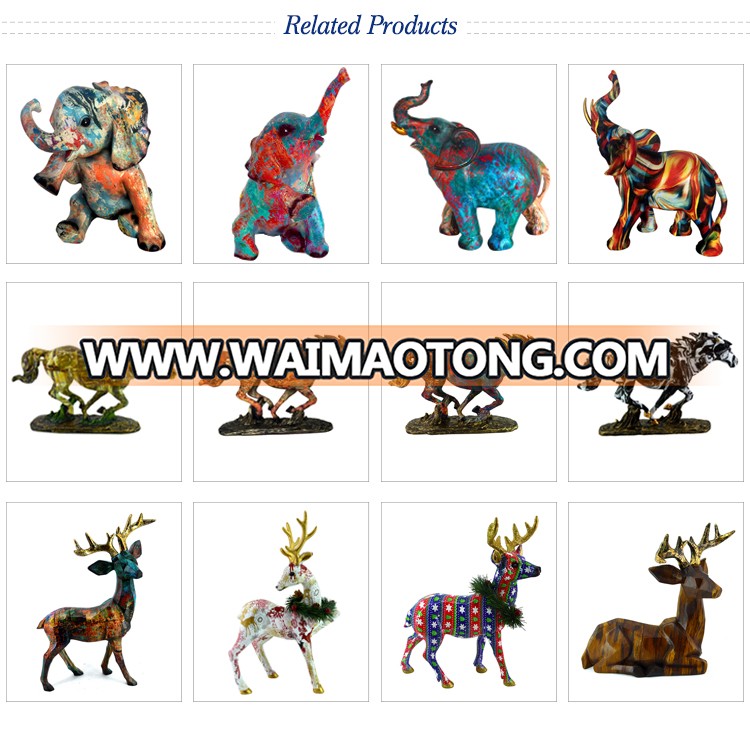 Wholesale Polyresin White Mini Animal Sculpture Resin Elephant Figurines