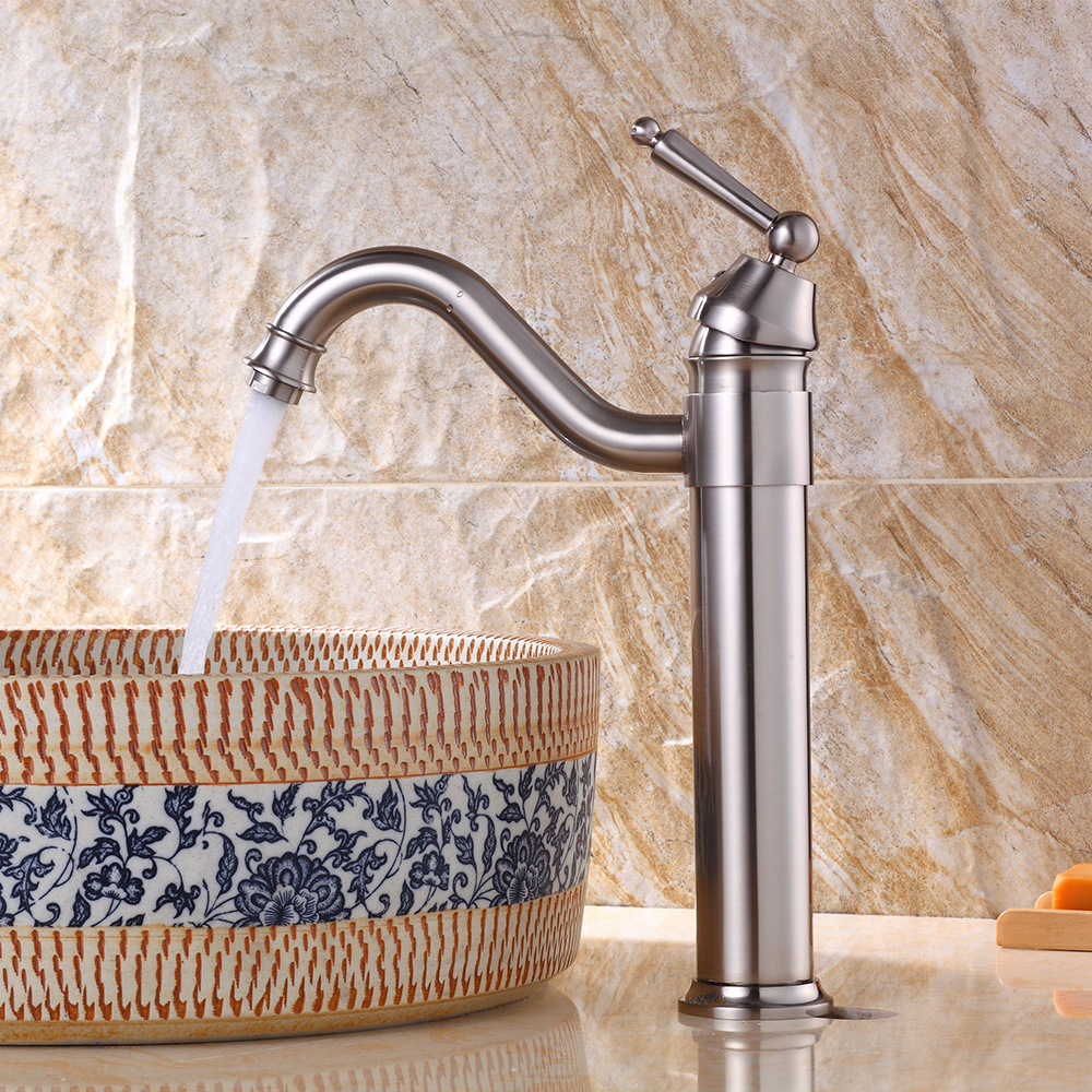 Koen Brushed Nickle Single Lever Basin Faucet