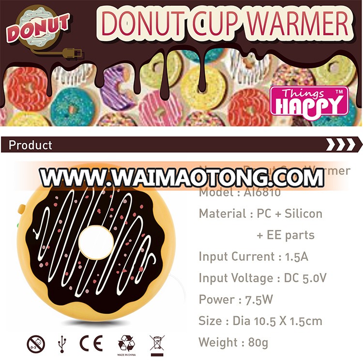 Factory Price Good Quality Funny Donut Shape USB Portable Mug Warmer