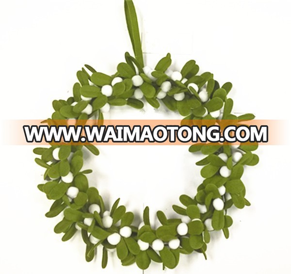 2019 hot sale christmas artificial mistletoe wreath