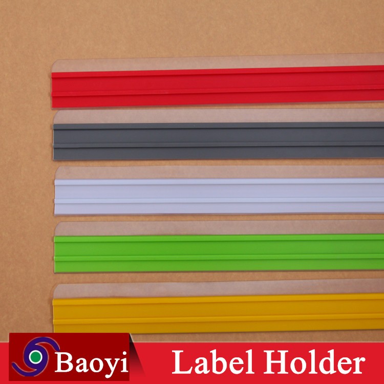 Popular Supermerket Flat Surface Shelf Semicircle Price Label Holder PVC Plastic Price tag label holder strip