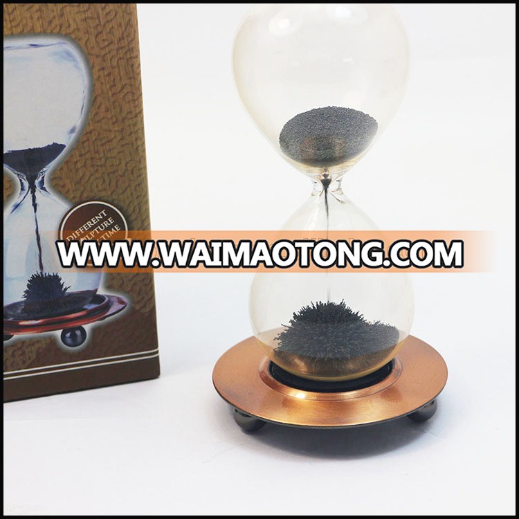 Transparent Glass 3 minute Sand Egg Timer Magnetic Hourglass