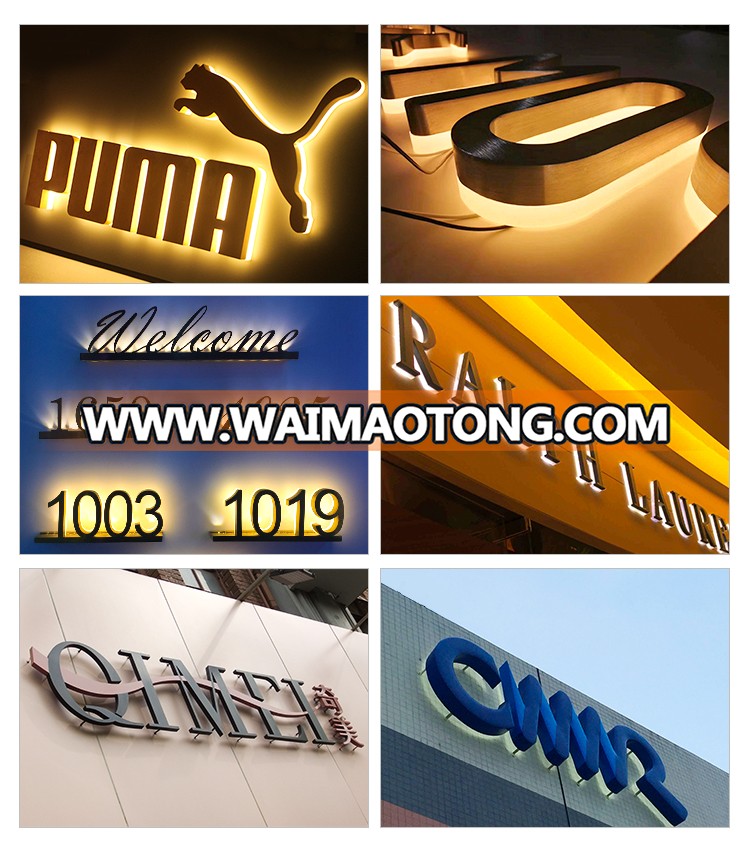 China factory backlit luminous 3d letter sign supplier