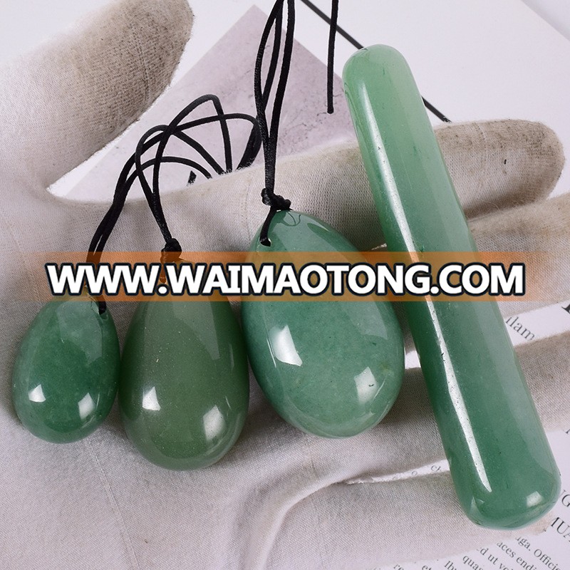 Wholesale High Quality Natural Aventurine white Quartz Crystal Yoni Egg For Kegel Vagina Exercise