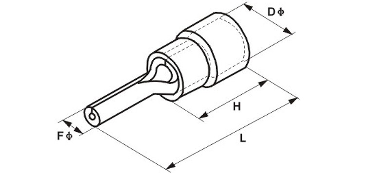 Haitai High Quality PTV Copper Pre Insulated Cable Terminal Pin Shaped Wire Terminal