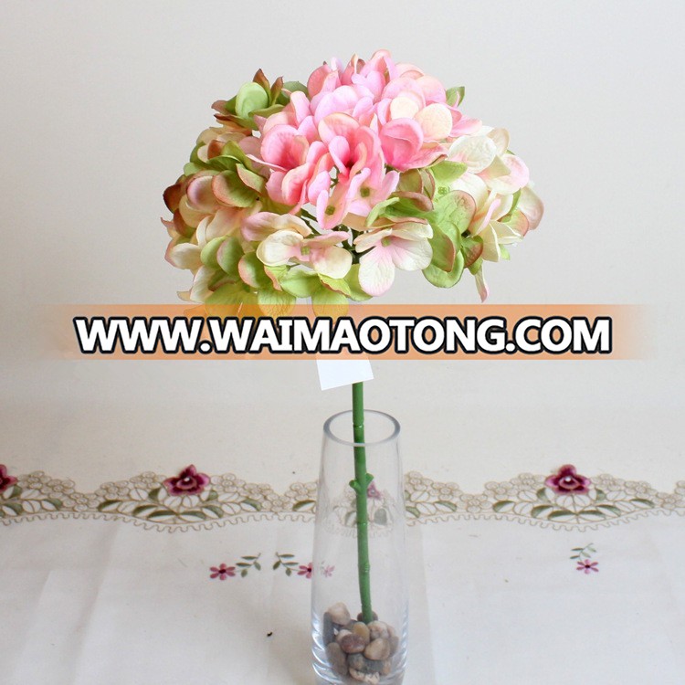 High quality wholesale artificial white hydrangea silk flowers