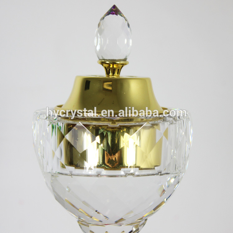 arabic copper decorative crystal incense glass perfume burner