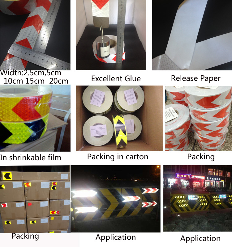 Sparkle PVC Reflective Arrow Stickers for Car