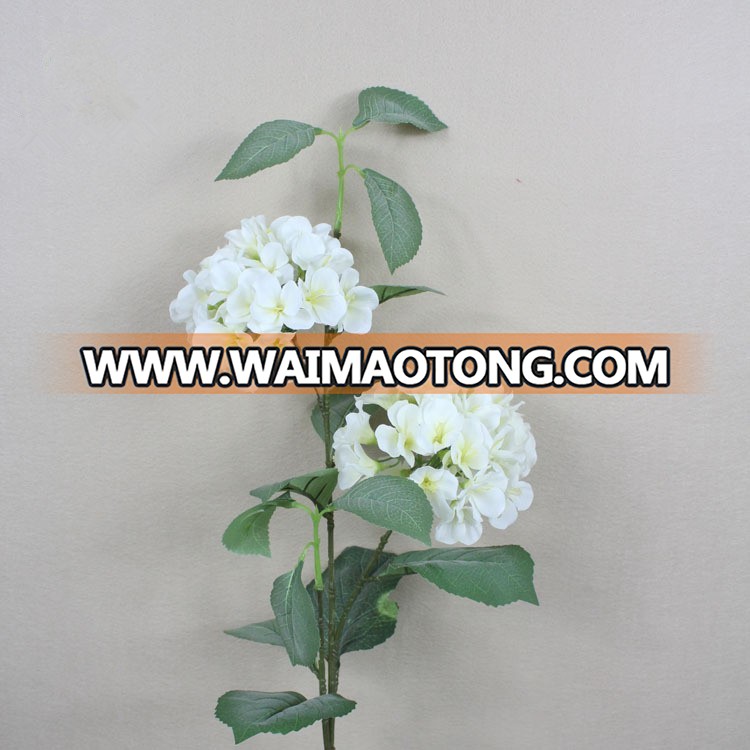 High quality wholesale artificial white hydrangea silk flowers